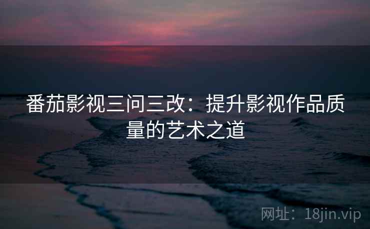 番茄影视三问三改：提升影视作品质量的艺术之道