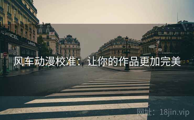 风车动漫校准：让你的作品更加完美