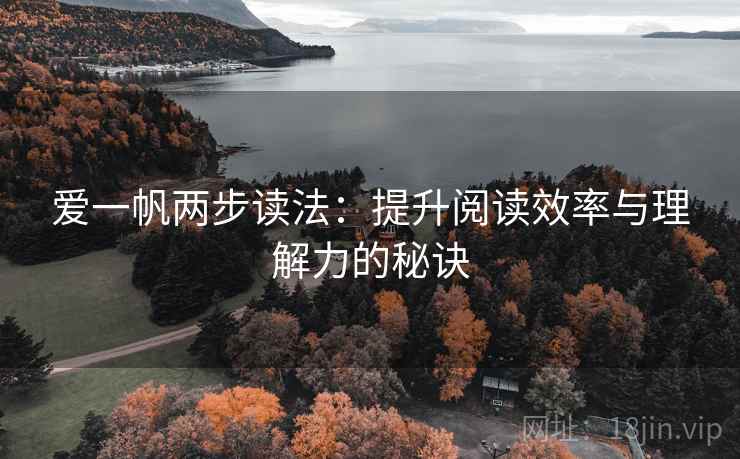 爱一帆两步读法:提升阅读效率与理解力的秘诀 爱一帆两步读法:提升阅读效率与理解力的秘诀